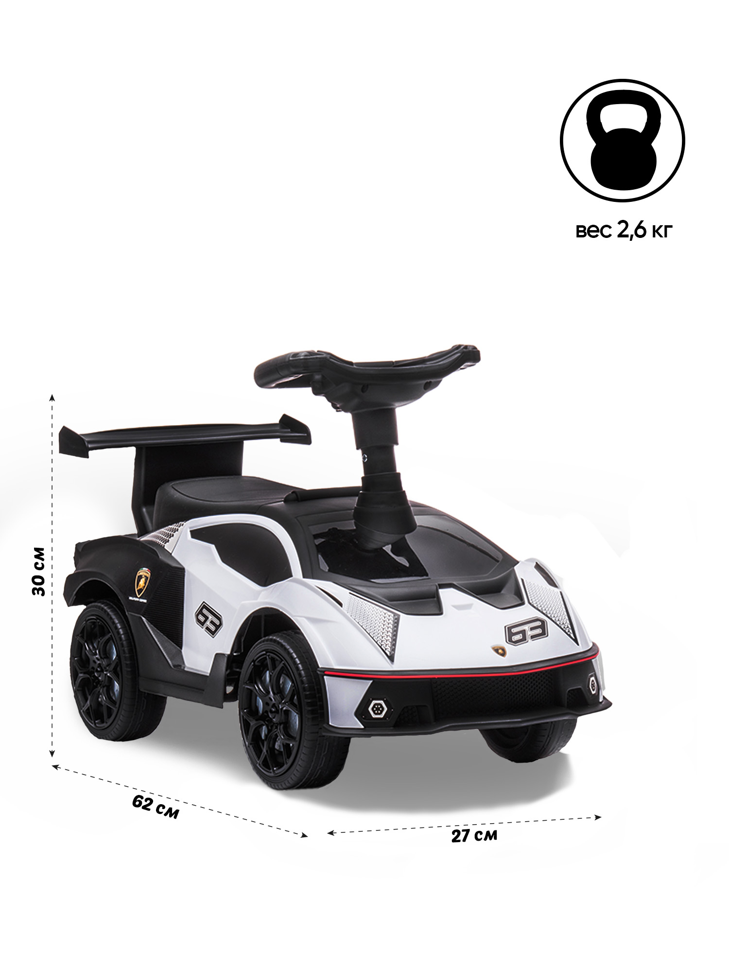 Каталка Sweet Baby белый - фото 2