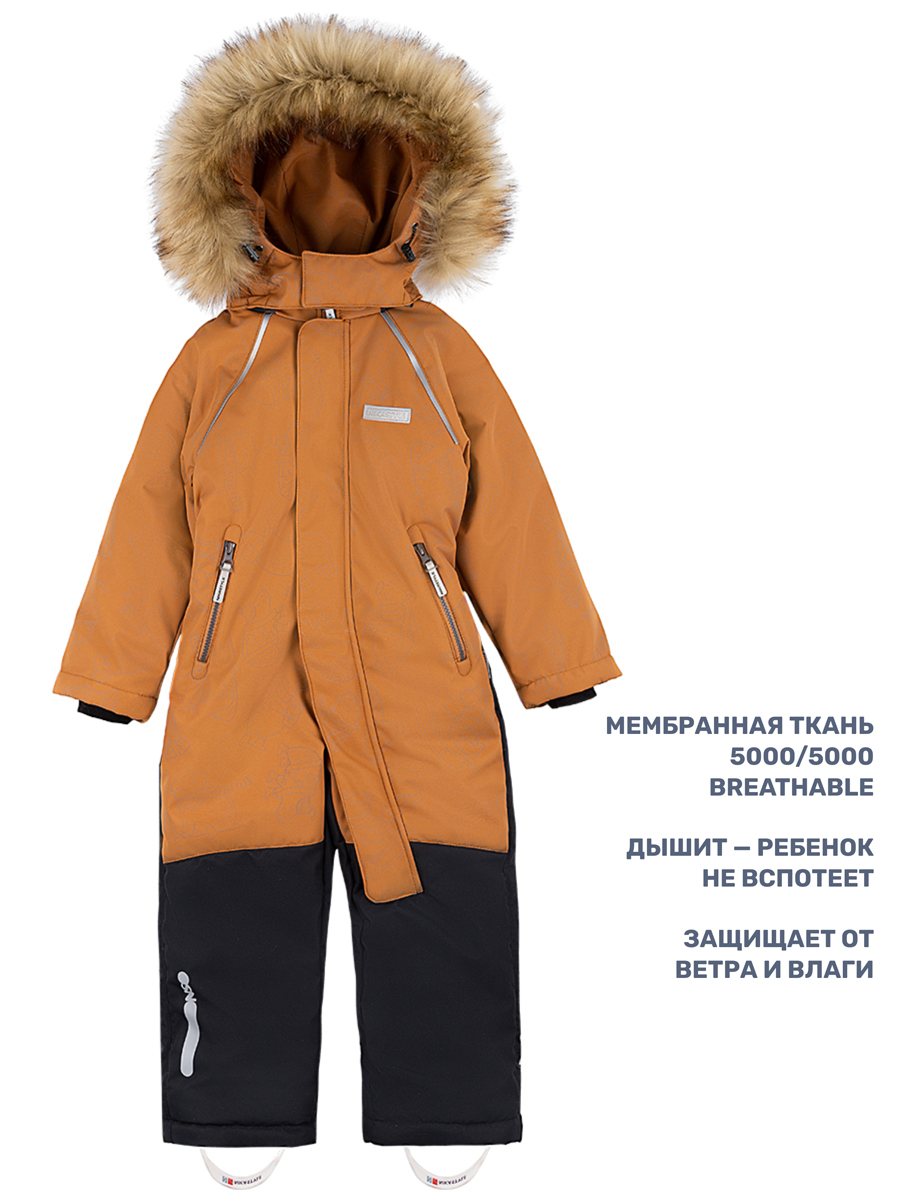 Комбинезон NIKASTYLE 8з0124 кэмел/черный - фото 4