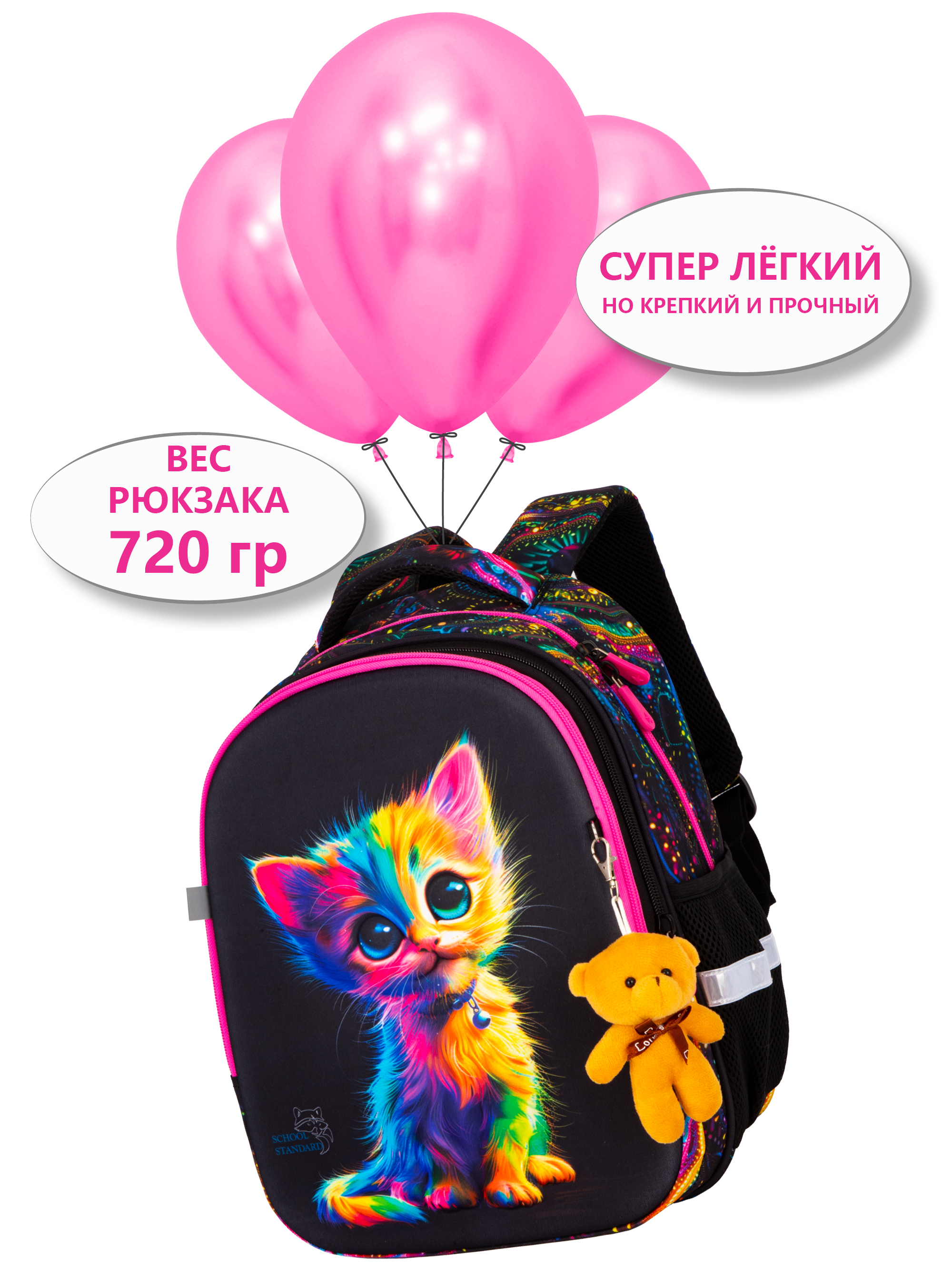 Рюкзак School Stantard школьный набор 6 в 1 + брелок - фото 11