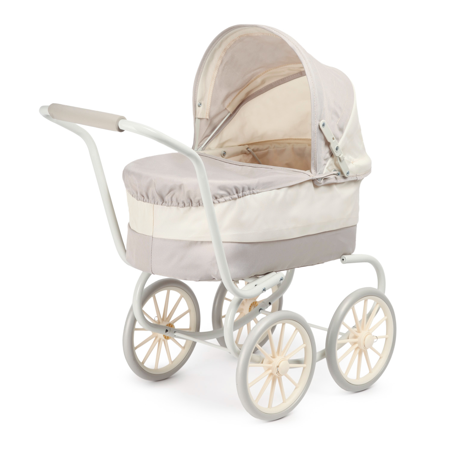 Коляска-люлька для кукол Demi Star 9678 beige/white - фото 1