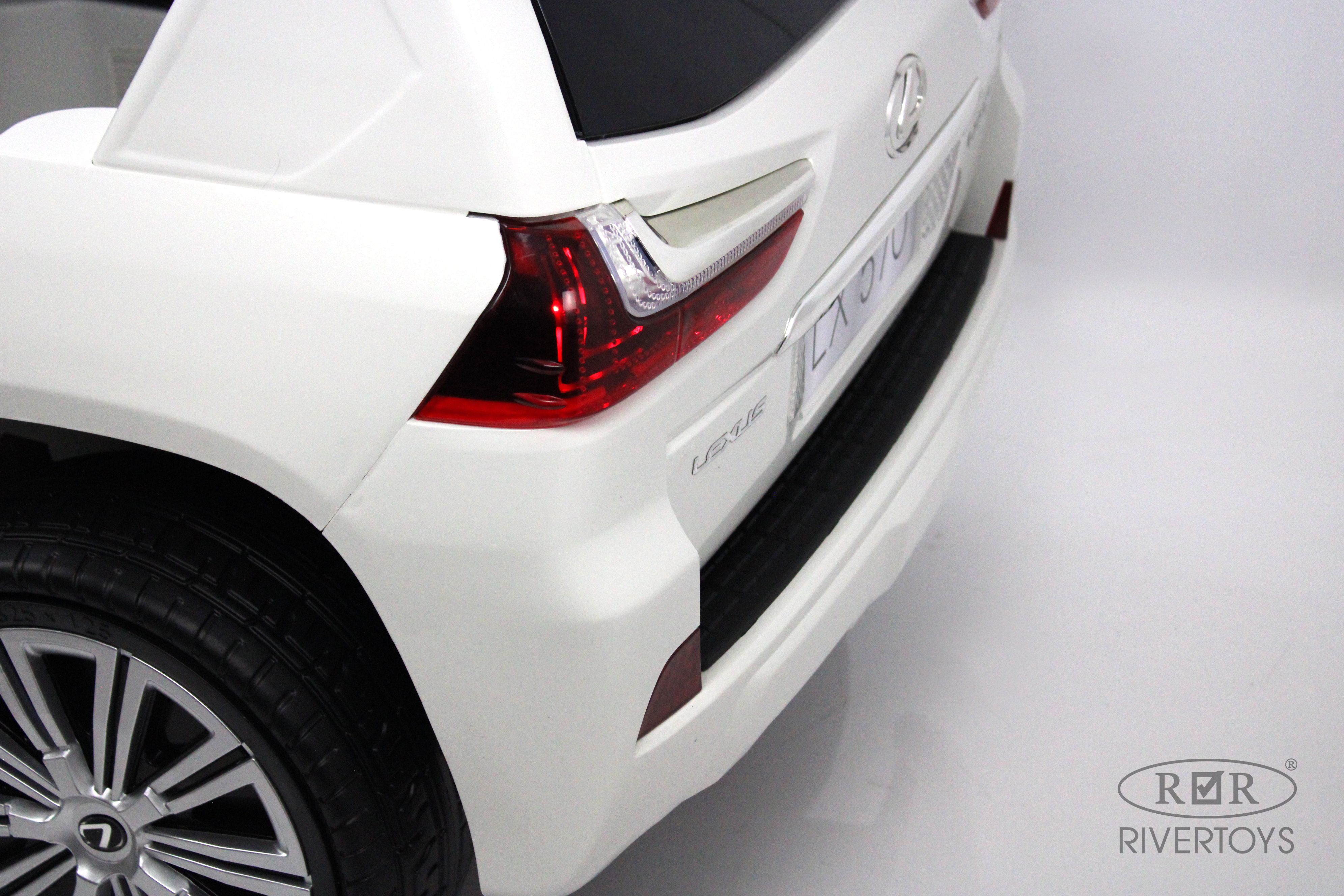 Электромобиль RIVERTOYS Lexus Y555YY-WHITE С пультом ДУ - фото 8