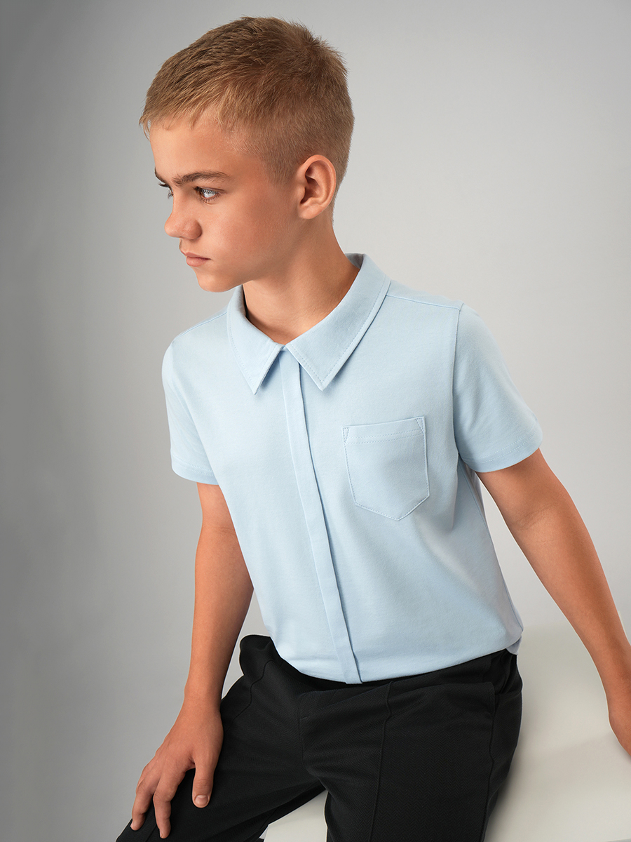 Футболка-поло HappyFox HF55152светло.голубой - фото 6