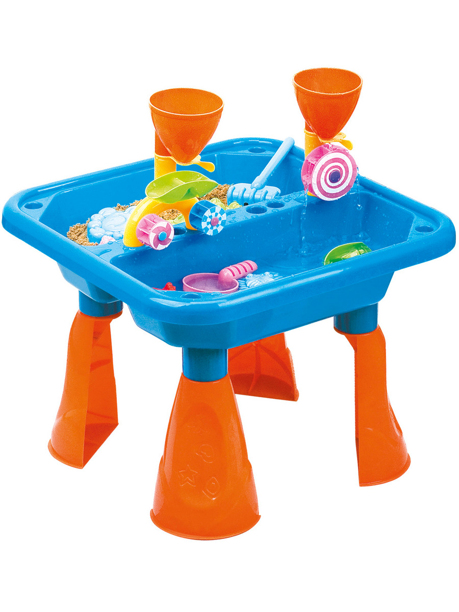 Стол для игр с песком и водой Hualian Toys Водяные мельницы 47х47х35 см голубой - фото 2