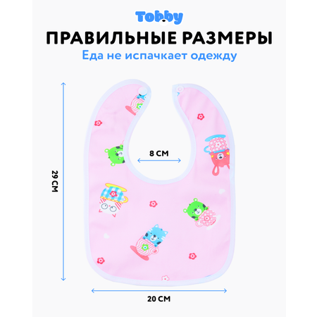 Нагрудник Tobby текстиль 6 шт. в ассортименте