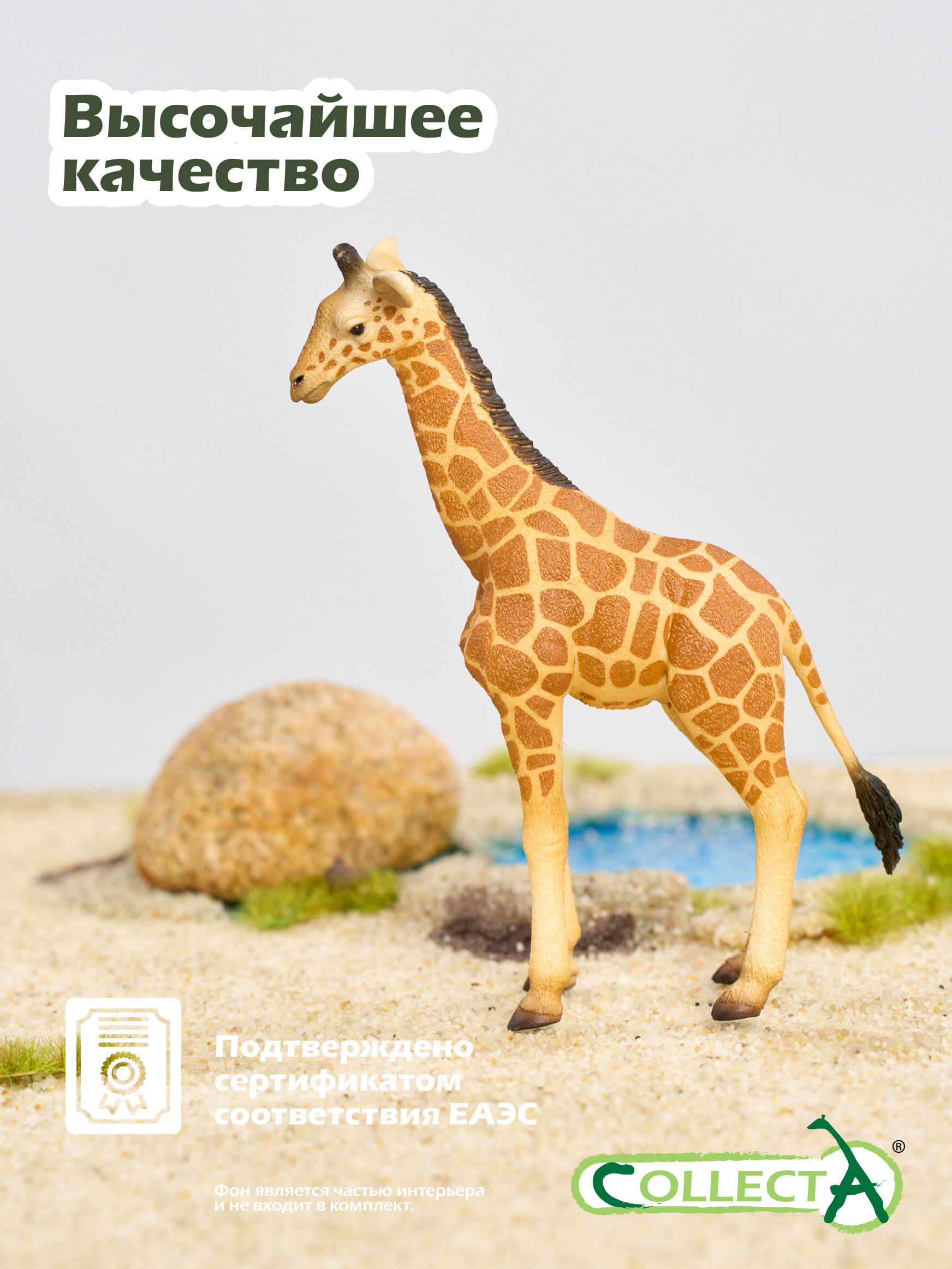 Фигурка Collecta Жеребенок Сетчатого Жирафа - фото 5