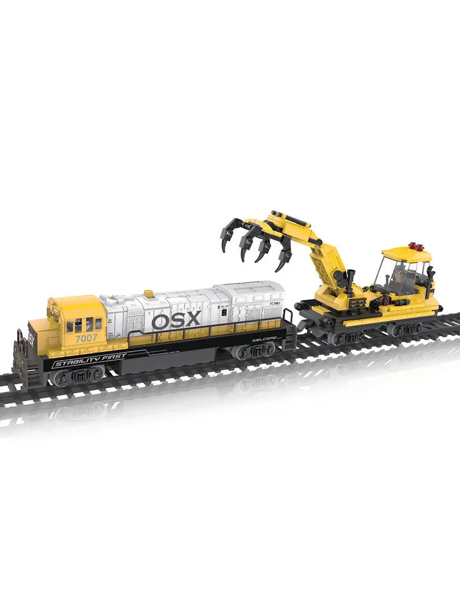 Конструктор Mioshi Экскаватор свет звук 210 дет. - фото 2