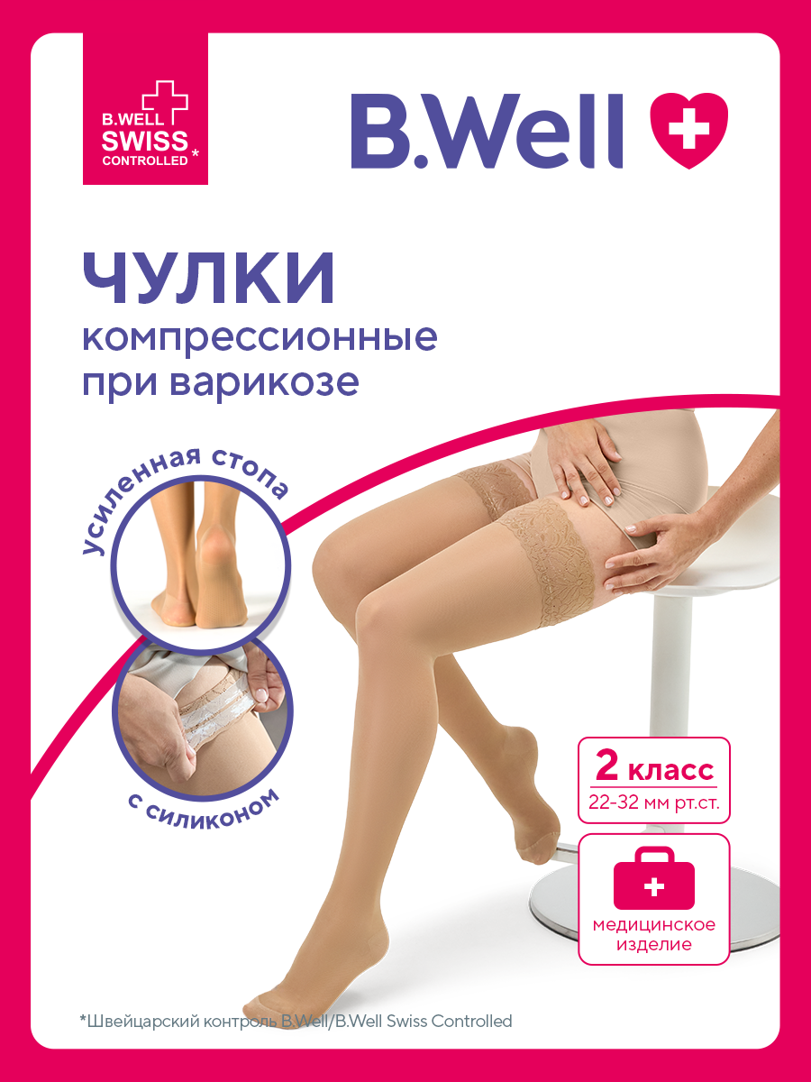 Чулки B.Well JW-222Natural - фото 2