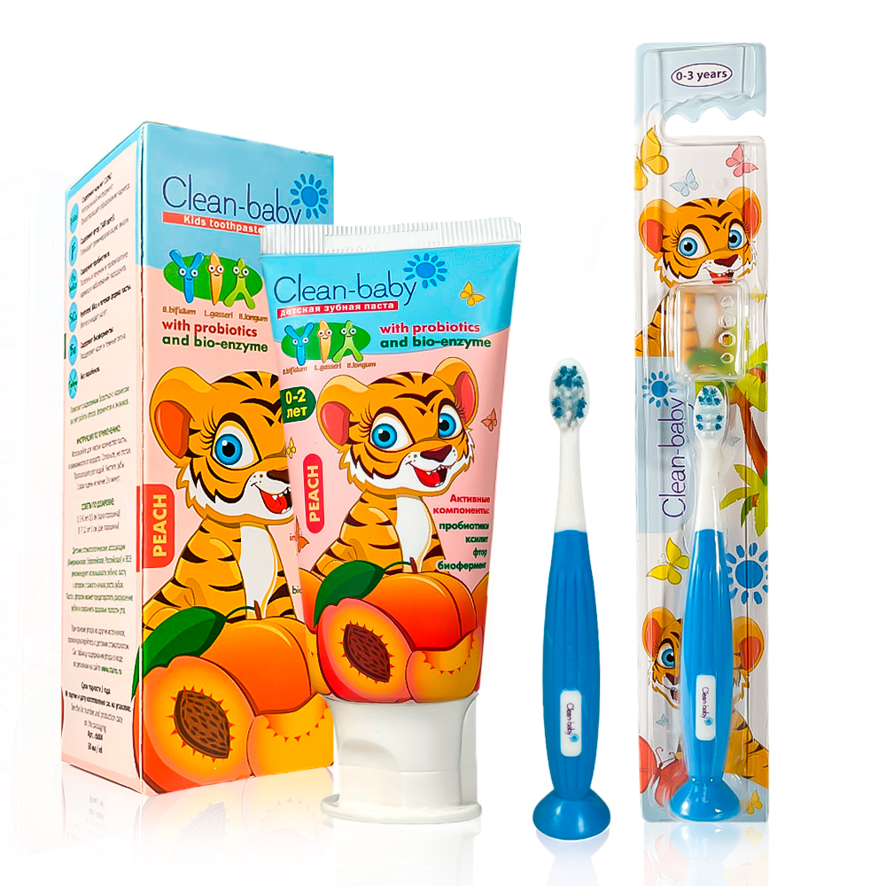 Зубная паста, зубная щетка Clean-baby с фтором - фото 10