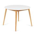 Стол обеденный раскладной TETCHAIR BOSCO (Боско), 100х100 см, белый/натуральный