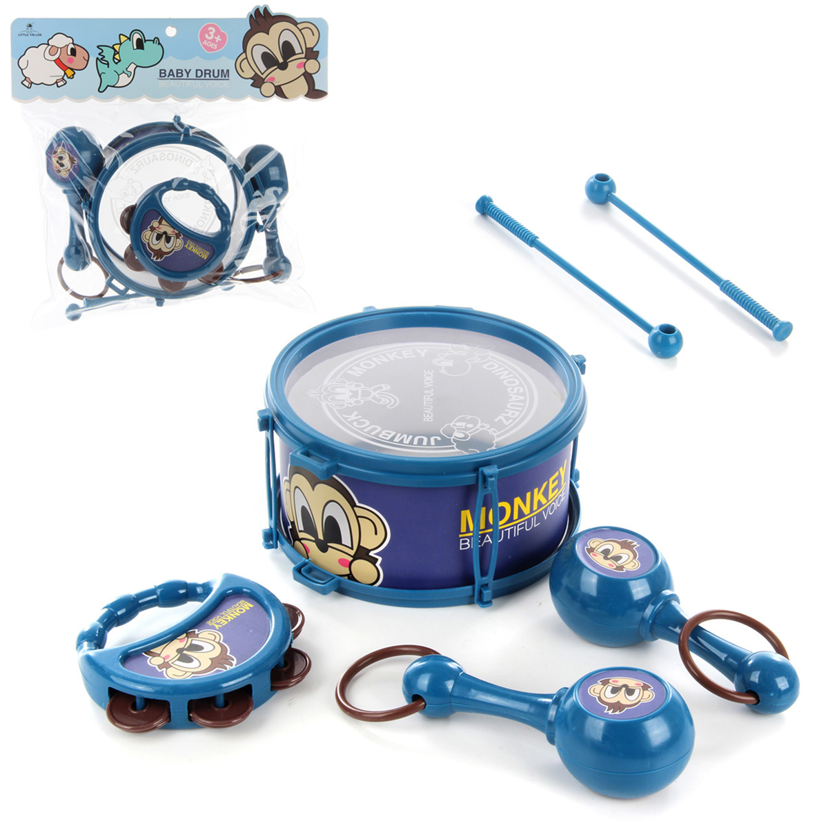 Игрушка музыкальная Veld Co барабаны, бубен, маракас - фото 2