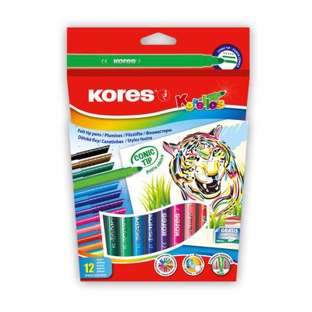 Фломастеры Kores 12 цв.