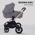 Коляска 3в1 MOWbaby Zoom серый