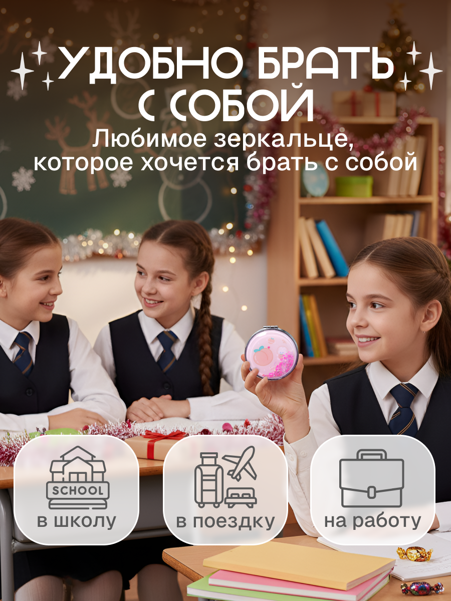 Зеркало iLikeGift Smile day карманное - фото 5
