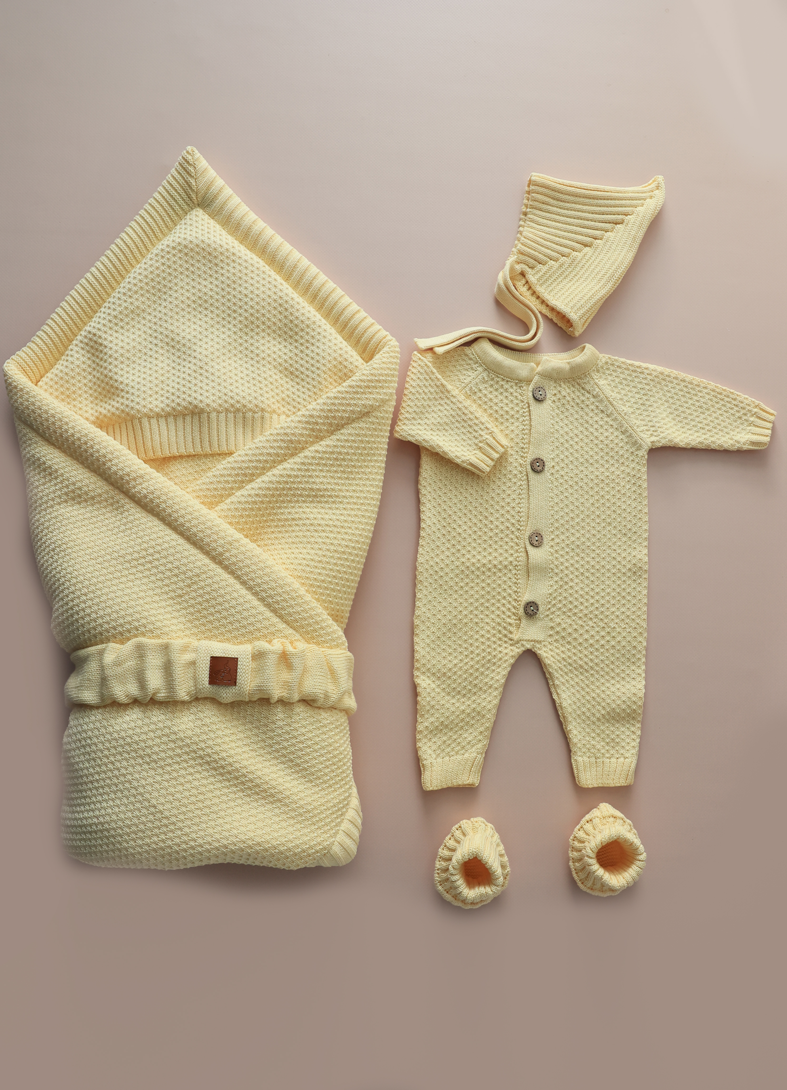 Комплект на выписку Bunnyphant 0369/лимонный - фото 1