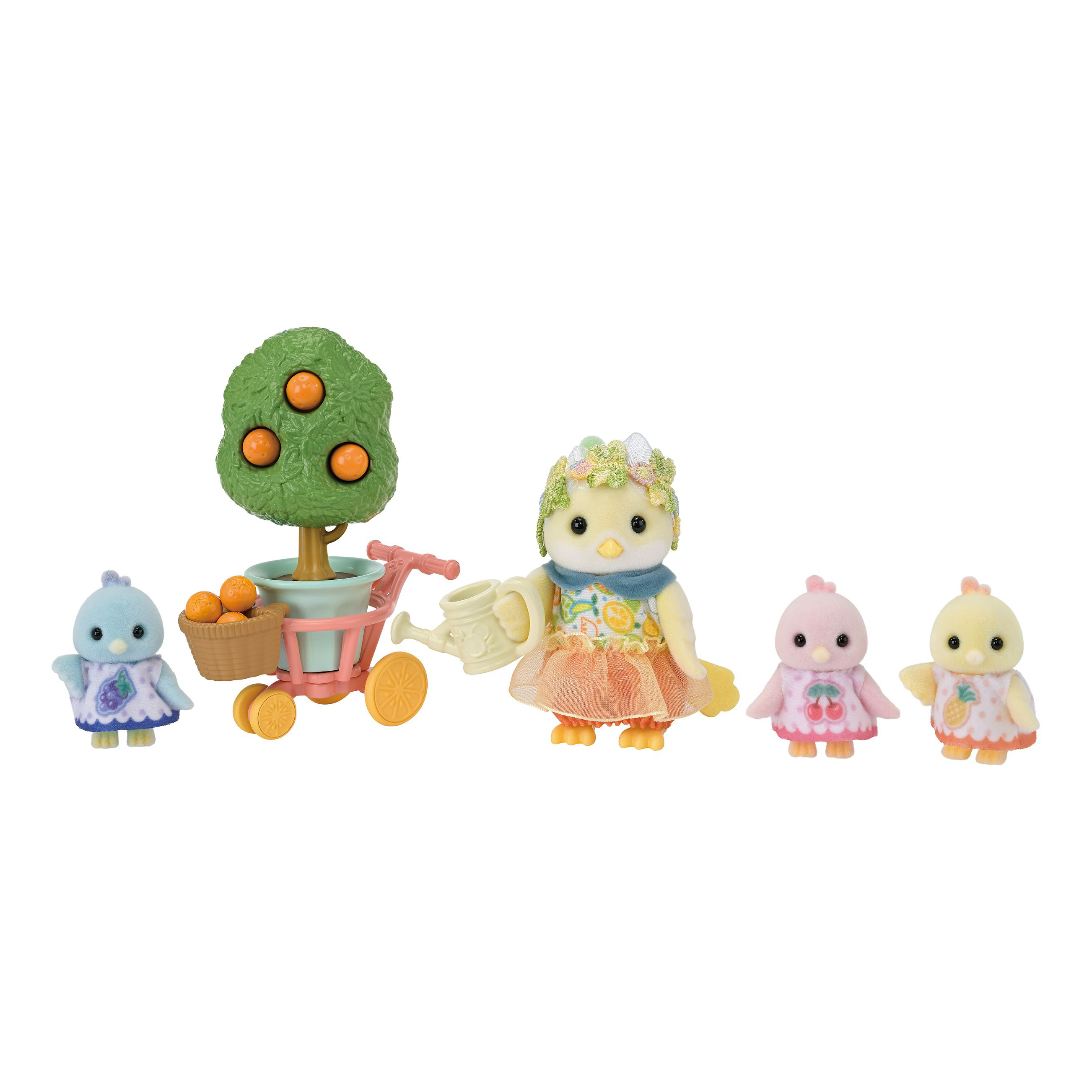 Игровой набор Sylvanian Families Семья цитрусовых птичек - фото 1