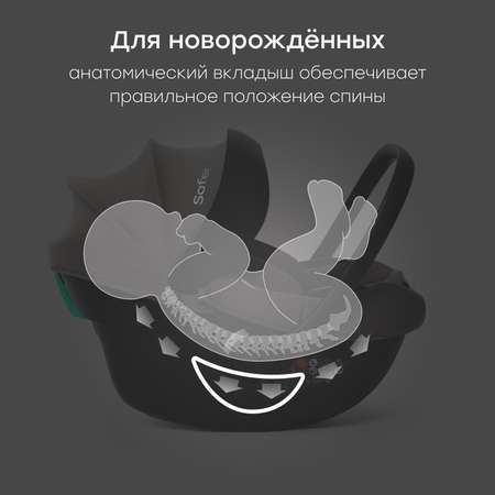 Автокресло Happy Baby SAFER 0 (0 -13 кг) бежевый