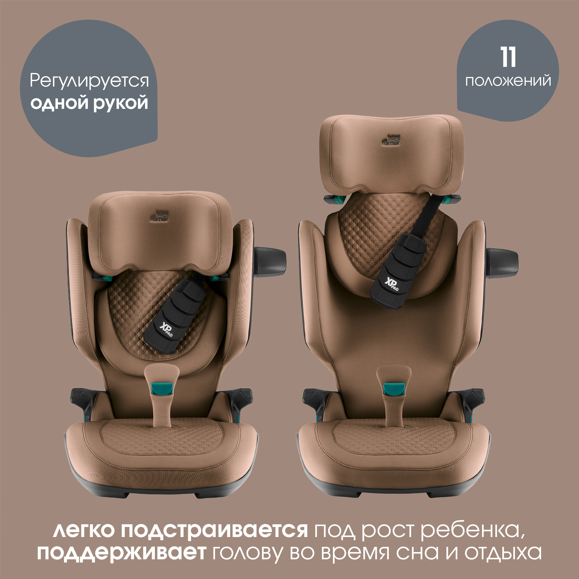 Автокресло Britax Roemer KIDFIX PRO i-SIZE LUX Isofix 2/3 (15-36 кг) коричневый - фото 7