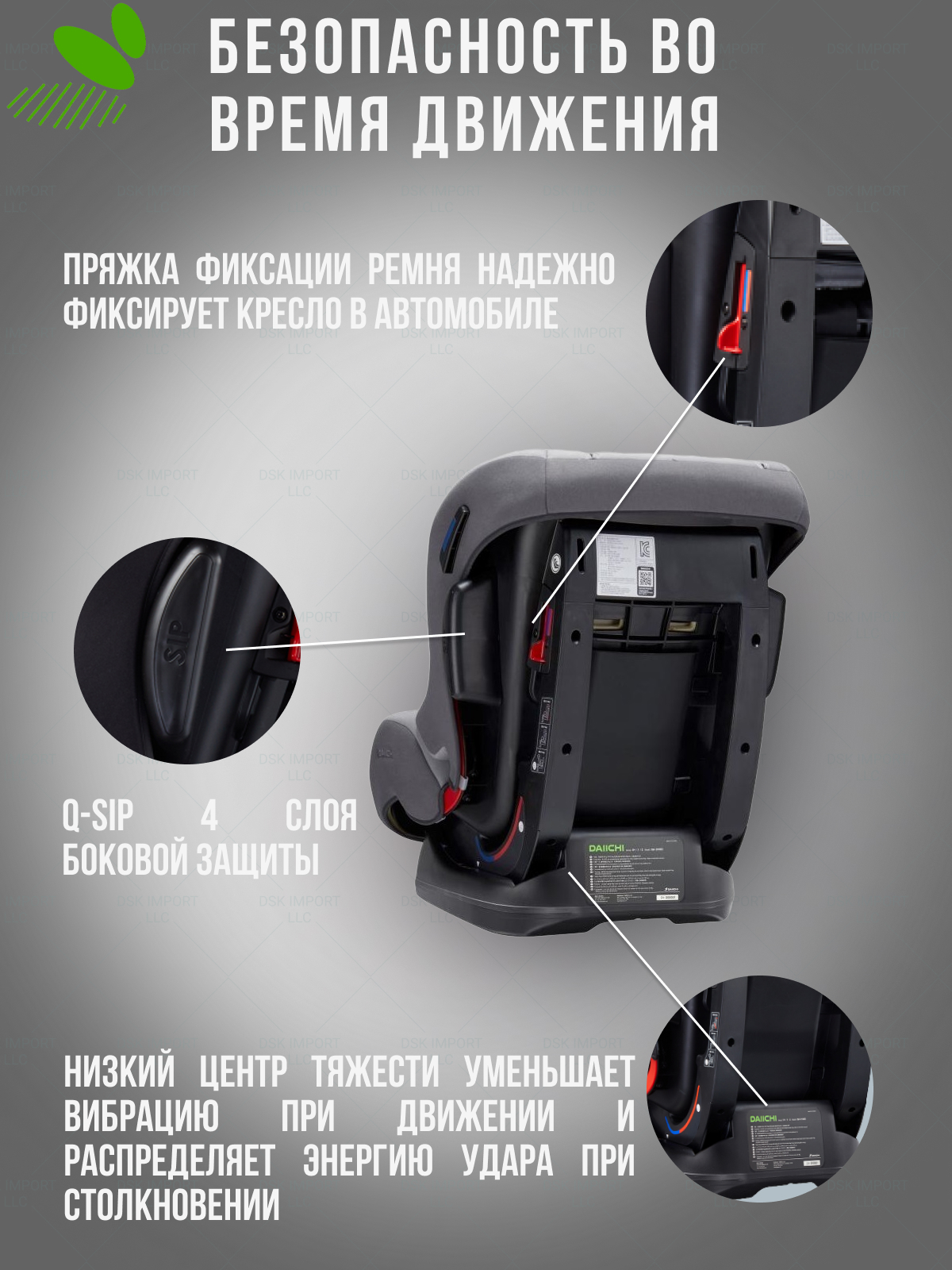 Автокресло DAIICHI First Isofix 0+/1/2 (0-25 кг) - фото 7