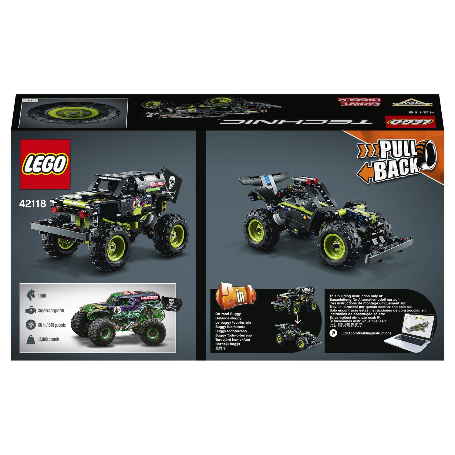 Конструктор LEGO Technic Monster Jam Grave Digger 212 дет. - фото 3