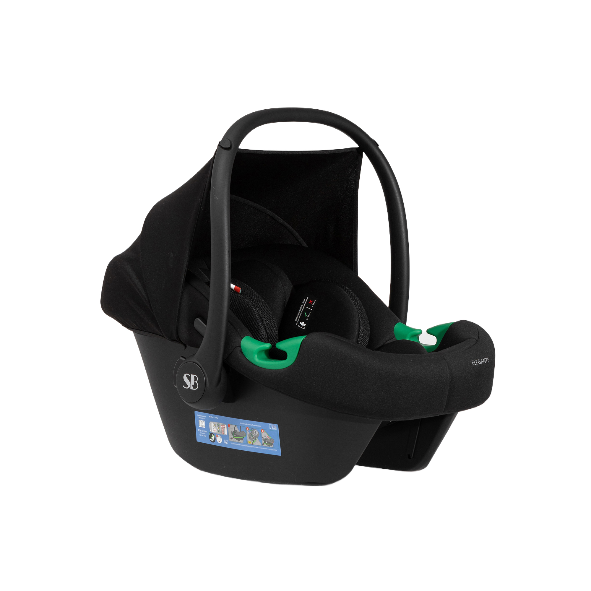 Автокресло Sweet Baby Elegante Plus DK591 Black 0 (0 -13 кг) черный - фото 26