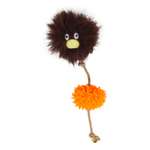 Игрушка для кошек Barbaks Птенчик с шариком с кошачьей мятой с плюшевым мячиком и канатиком 25*10см