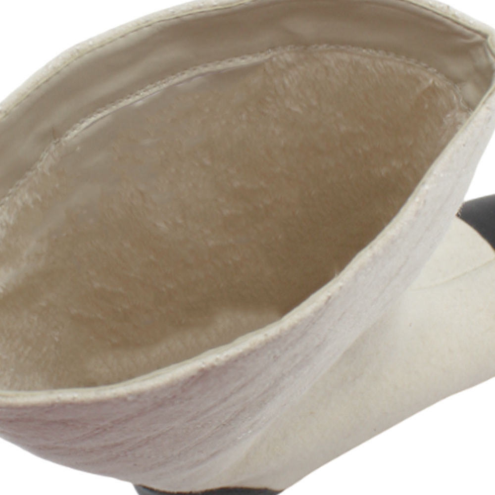 Валенки Europen N192A-99-SV/цветычб EUROPEN Сапоги войлочные для девочки,бежево-черный - фото 4