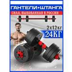 Набор блинов с грифом БлинДаГриф Гантель 12кг 2шт