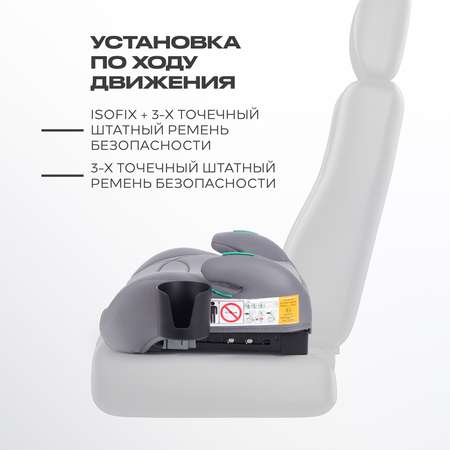 Автокресло Rant Micro Pro Isofix, grey Isofix 3 (22-36 кг) серый