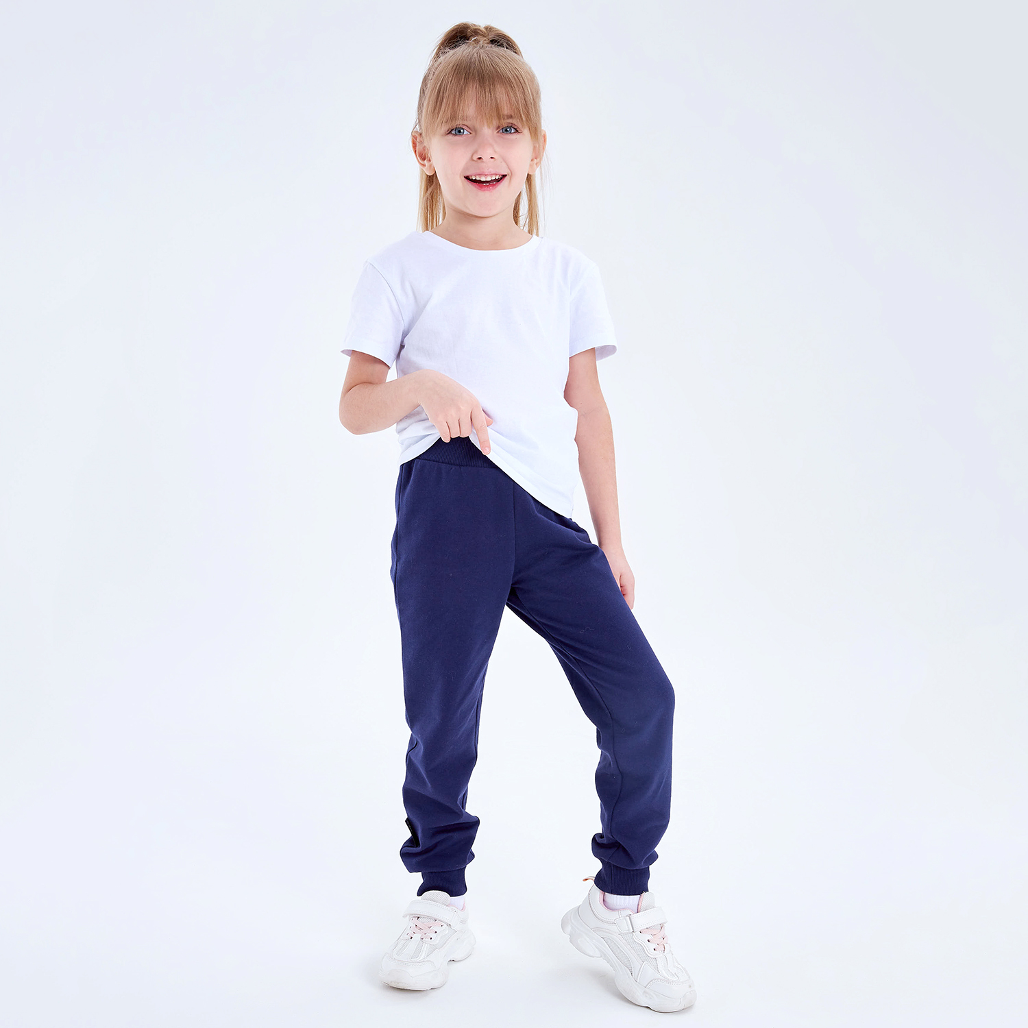 Брюки 2 шт Lucky Child 38-11ф/синий/набивной/2-12 - фото 6