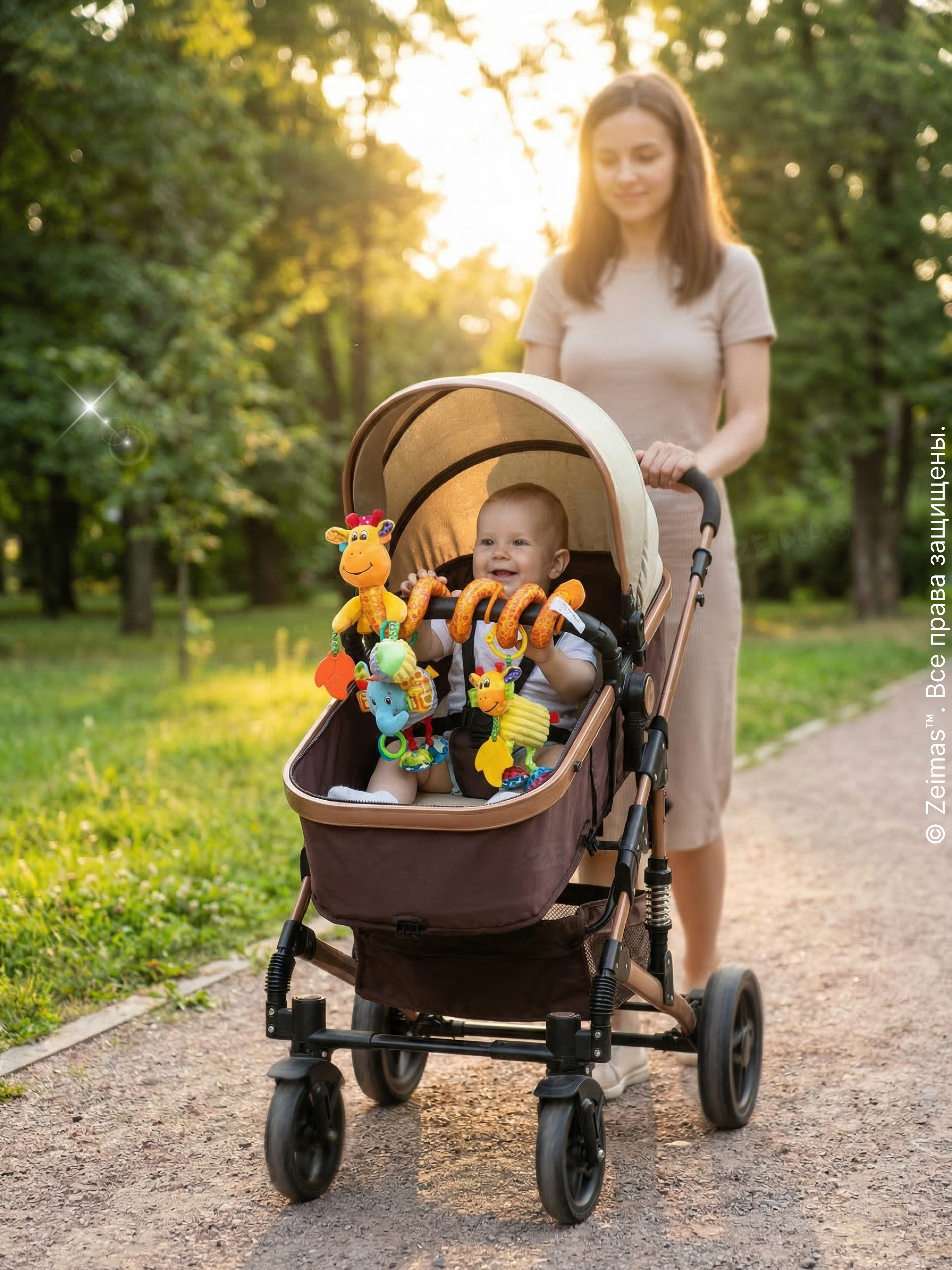 Игрушка Zeimas подвеска спираль погремушка Жираф - фото 18