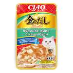 Корм для кошек INABA Ciao Kinnodashi 60г куриное филе с кацуобуси пауч