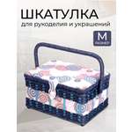 Шкатулка Hobby Pro LY1632L PVC Tray средняя декоративная Красно-синие цветы
