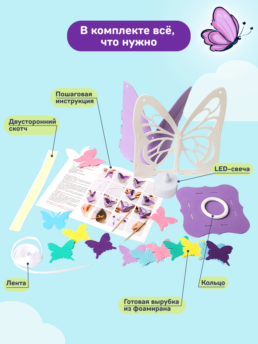 Набор для творчества Волшебная мастерская сборка Полет бабочек - фото 4