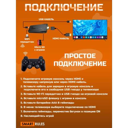 Игровая консоль с приставкой SmartRules для детей и взрослых