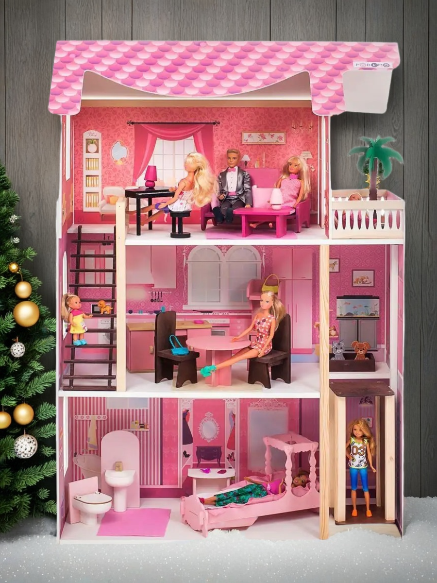 Домик для кукол PAREMO 105 см с мебелью PD318-03 - фото 1