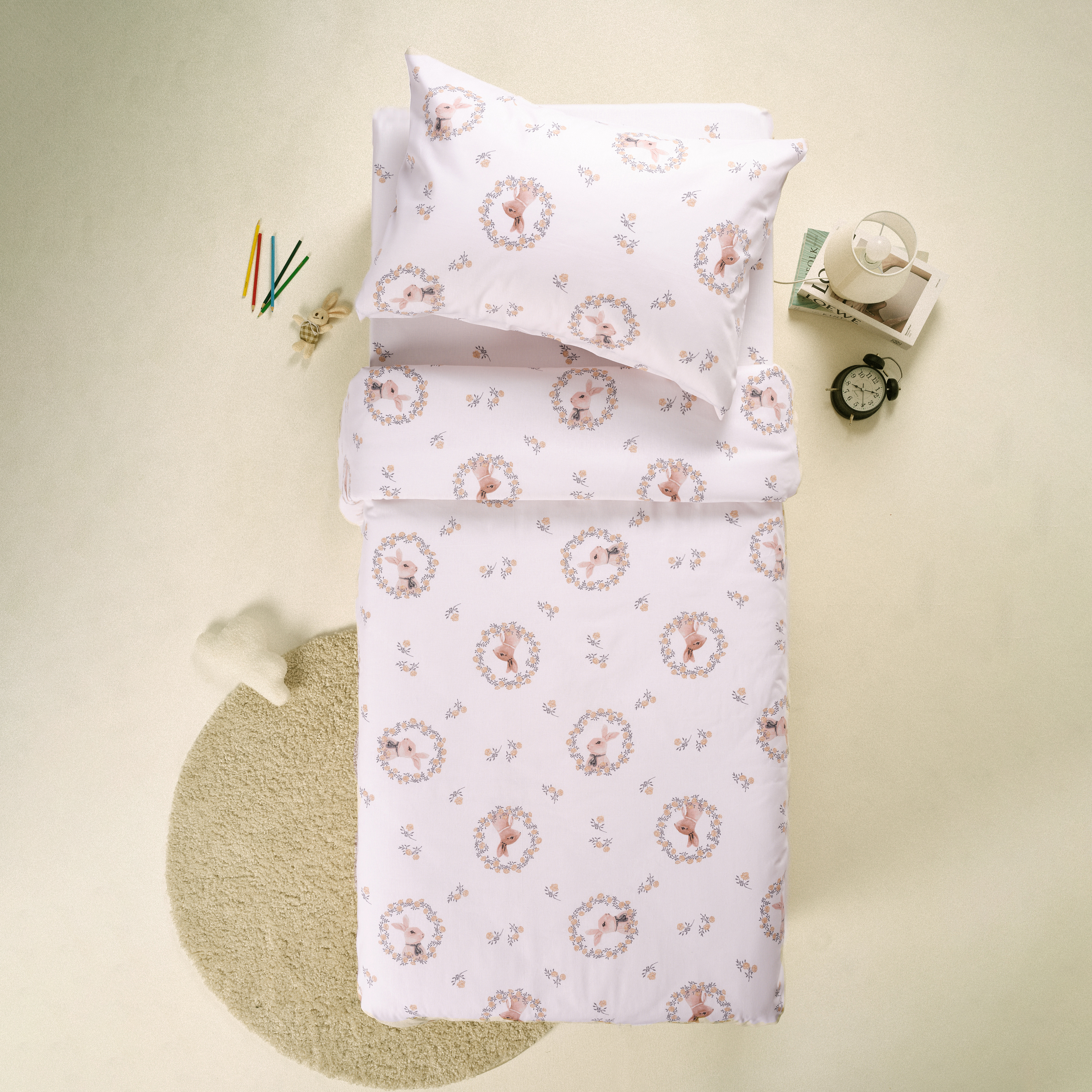 Комплект постельного белья Ночь Нежна Мистер Рэббит полутораспальный 3 предм. - фото 1