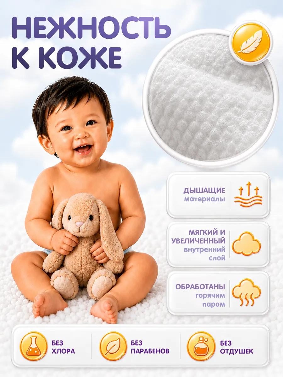 Трусики Kiddo Night M (6-10 кг) 19 шт. - фото 8