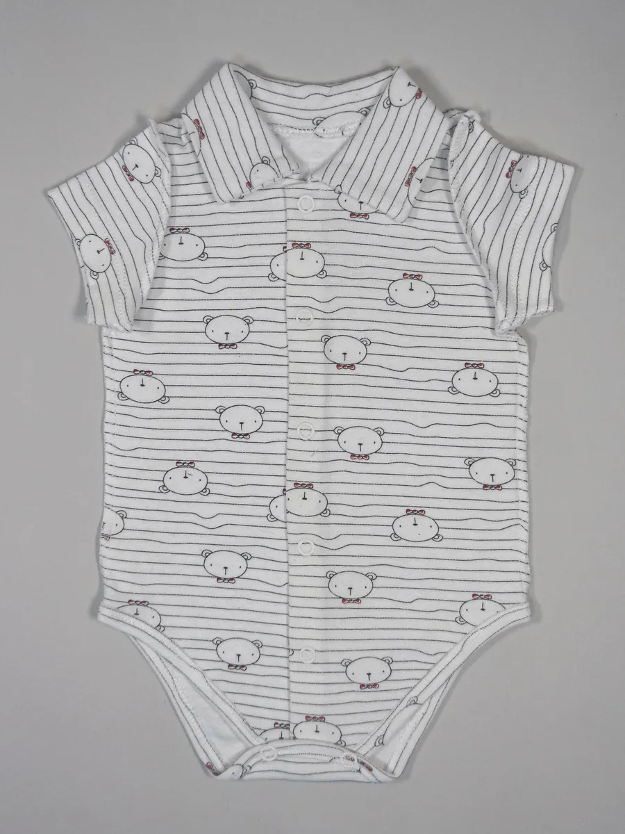 Боди 2 шт Шустрая пчелка 870002ПолоскаБантик - фото 4