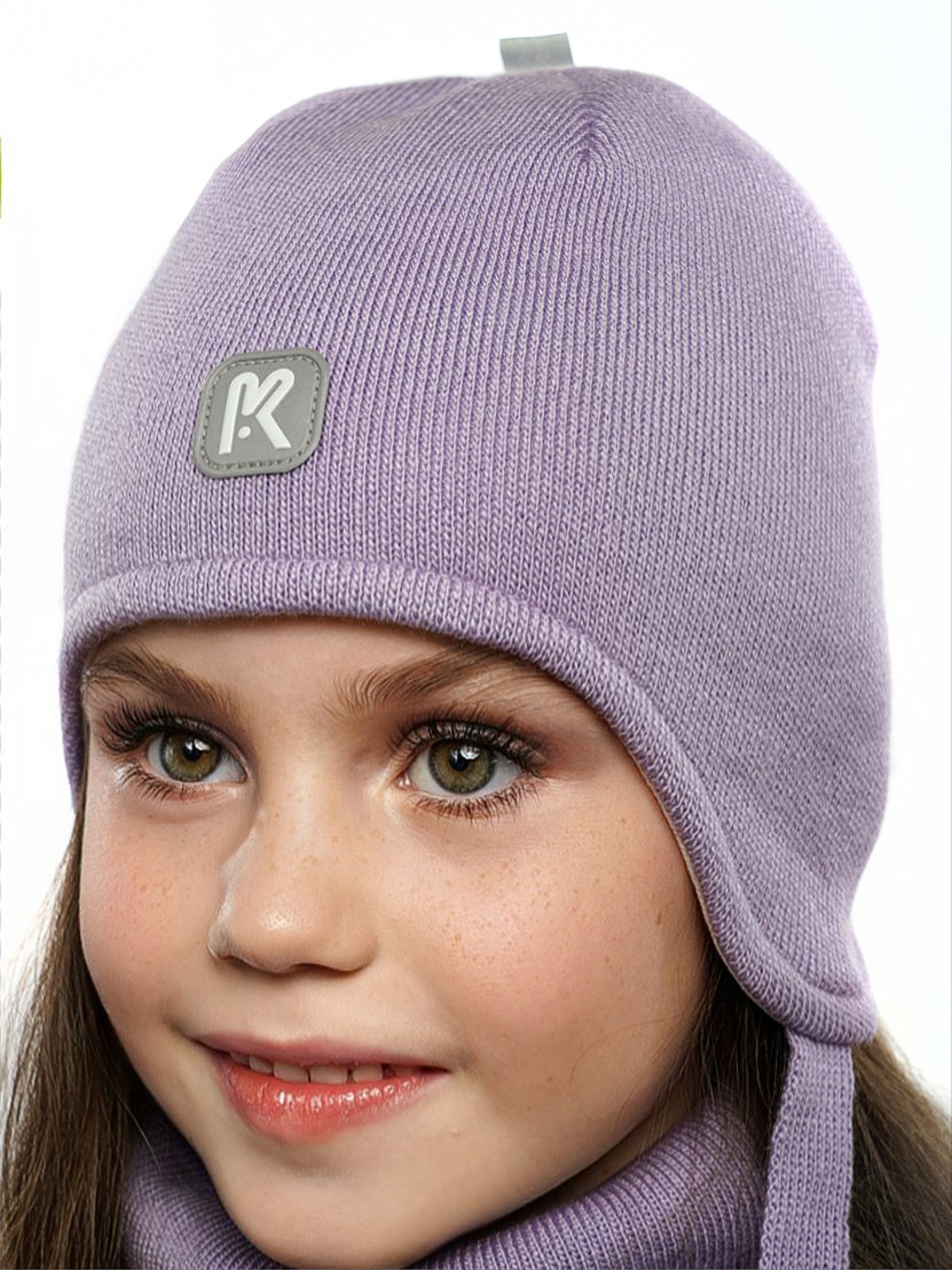 Шапка и снуд ПриКиндер U-Sp232724 Цвет: Сиреневый - фото 13