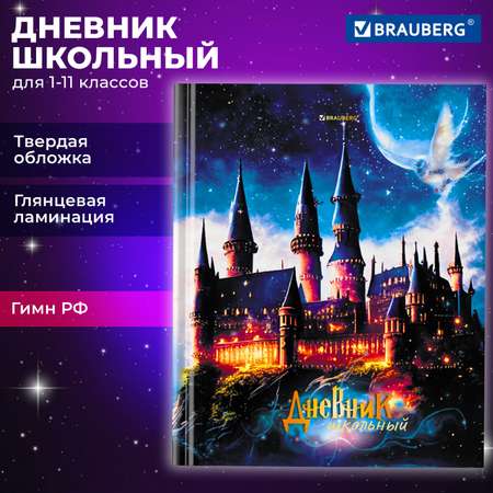 Дневник школьный Brauberg 1-11 класс замок канцелярия