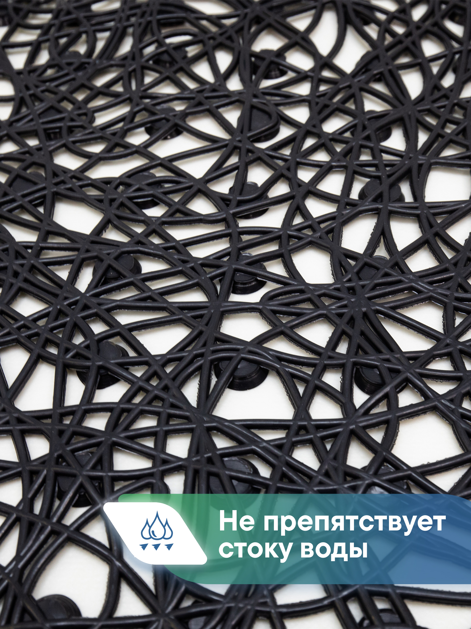 Коврик для ванной VILINA черный 35 x 72 см 1 шт. - фото 3