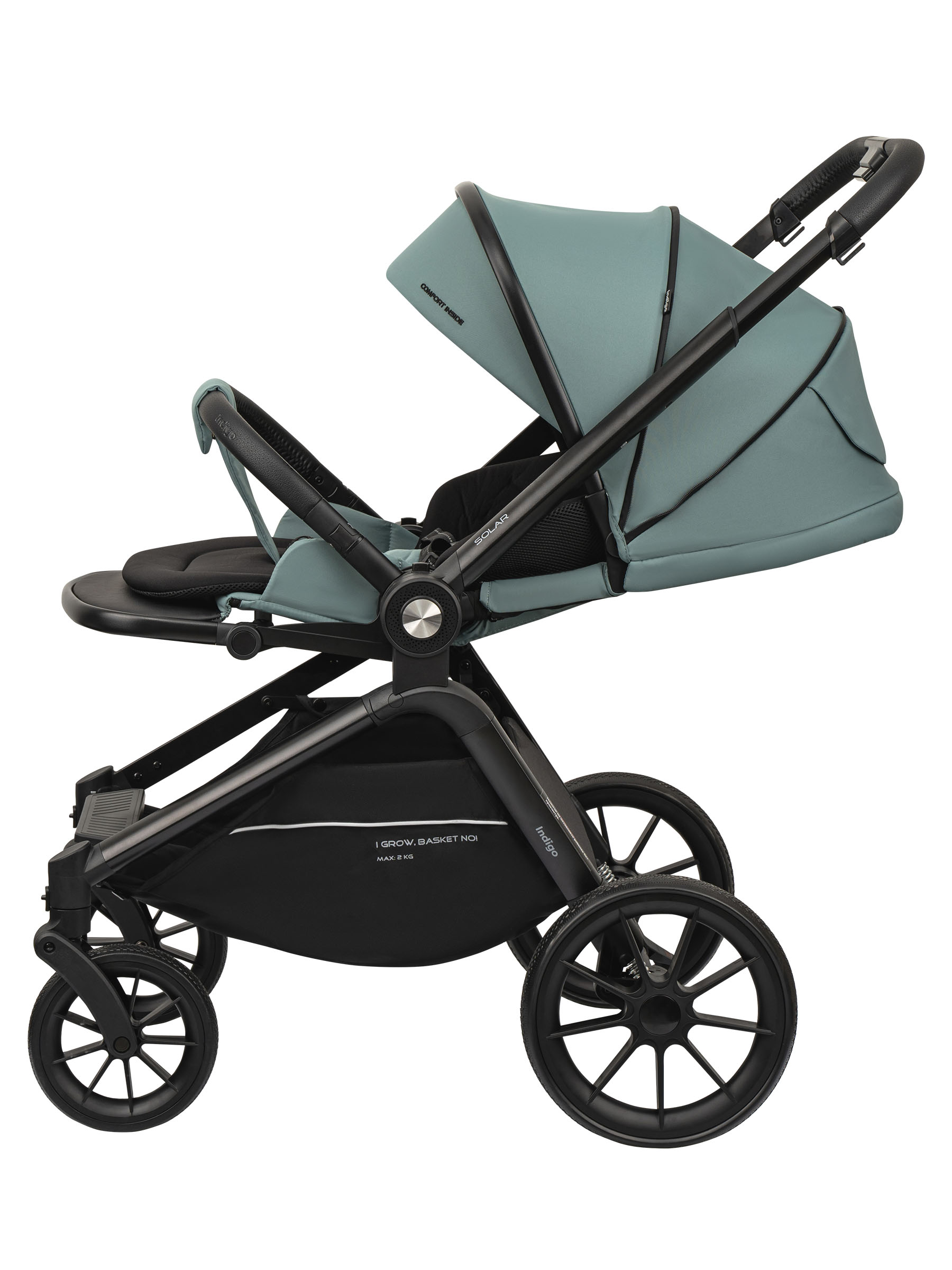 Коляска 3в1 Indigo Solar зеленый - фото 12