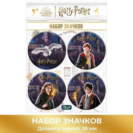 Значок PRIORITY Гарри Поттер 4 шт.