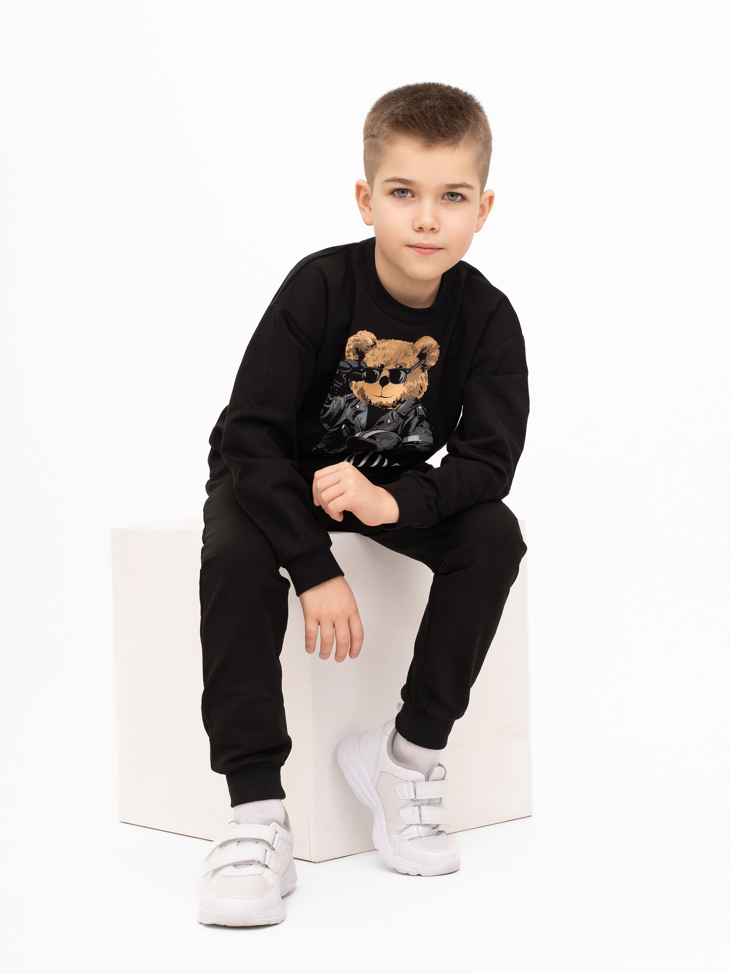 Костюм Утенок 7045г черный тедди байкер - фото 51