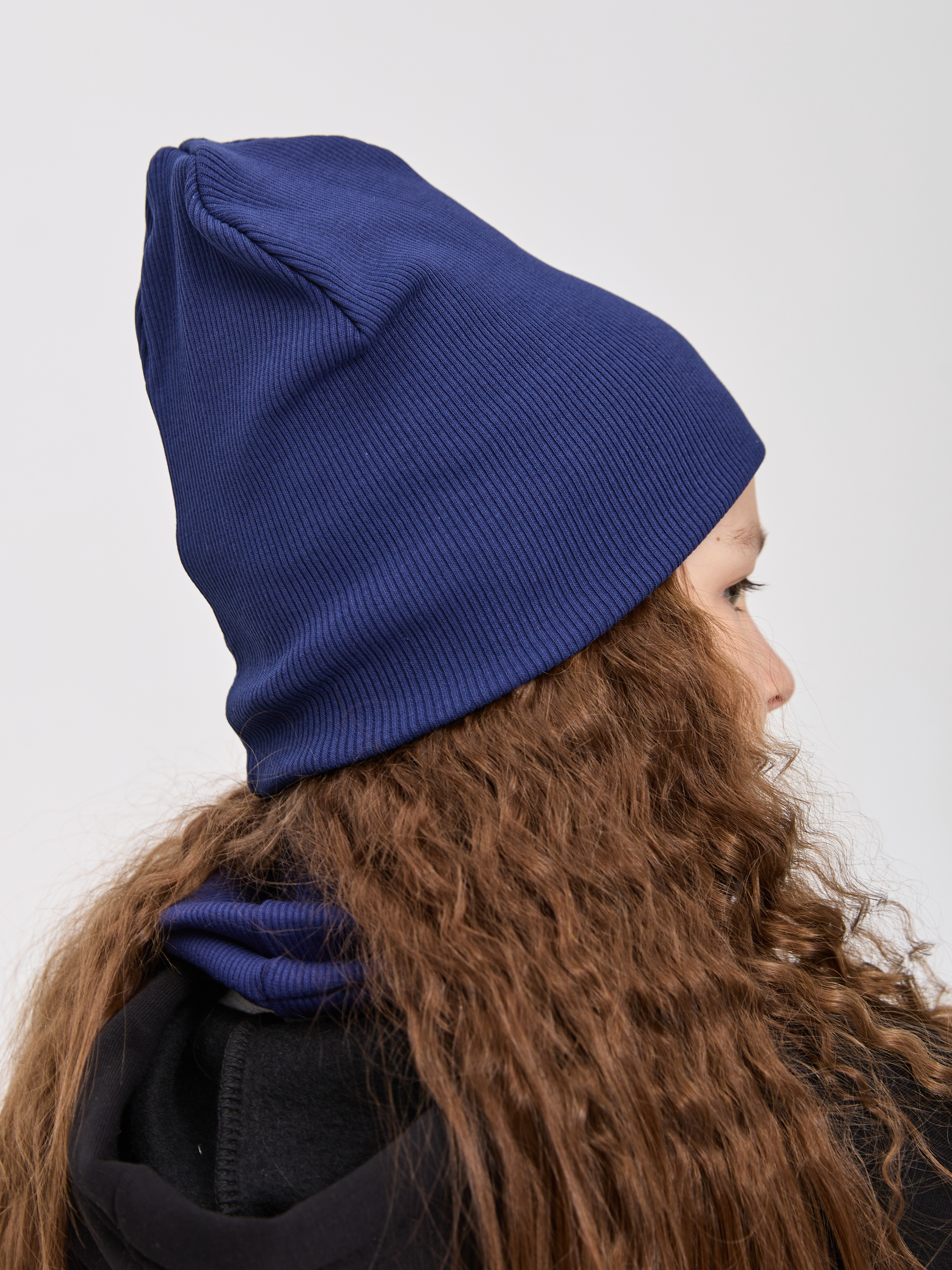 Шапка и снуд Лапушка 0258 тёмно-синий - фото 15