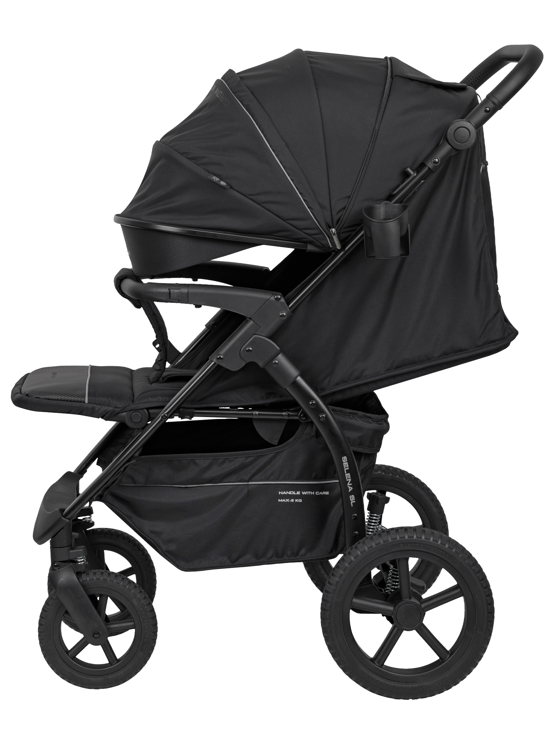 Коляска прогулочная JOVOLA Selena SL, всесезонная черный - фото 20