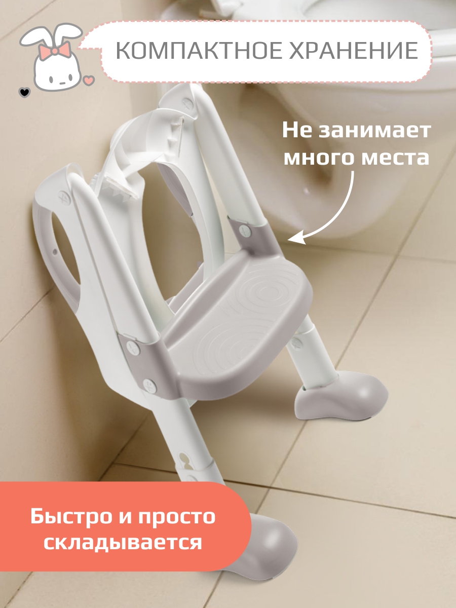 Накладка на унитаз KidWick Panda серый - фото 5