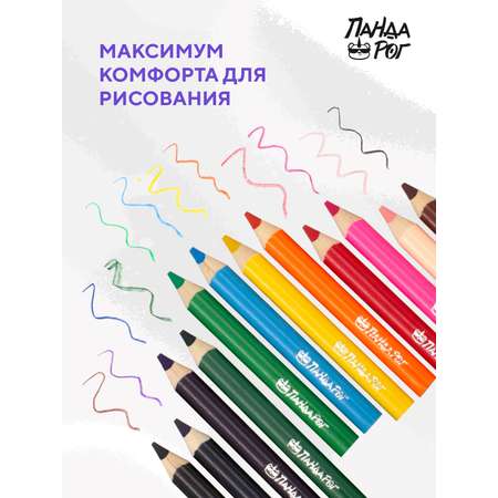 Карандаши цветные ПАНДАРОГ 12 шт.