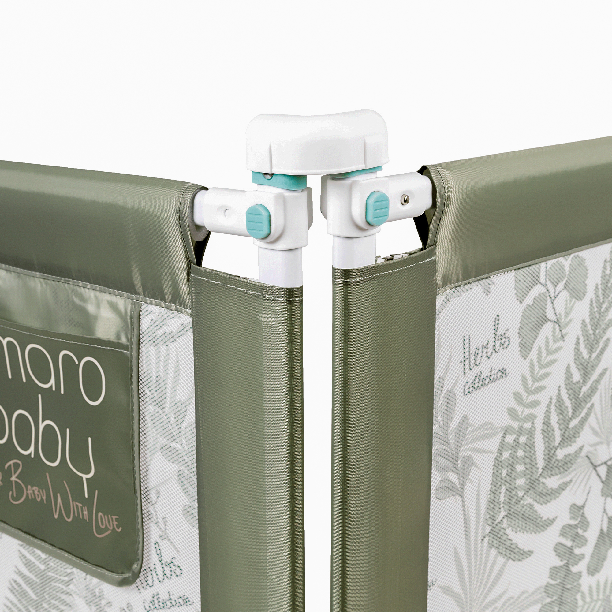 Барьер защитный для кровати Amarobaby safety of dreams оливковый 140см - фото 14