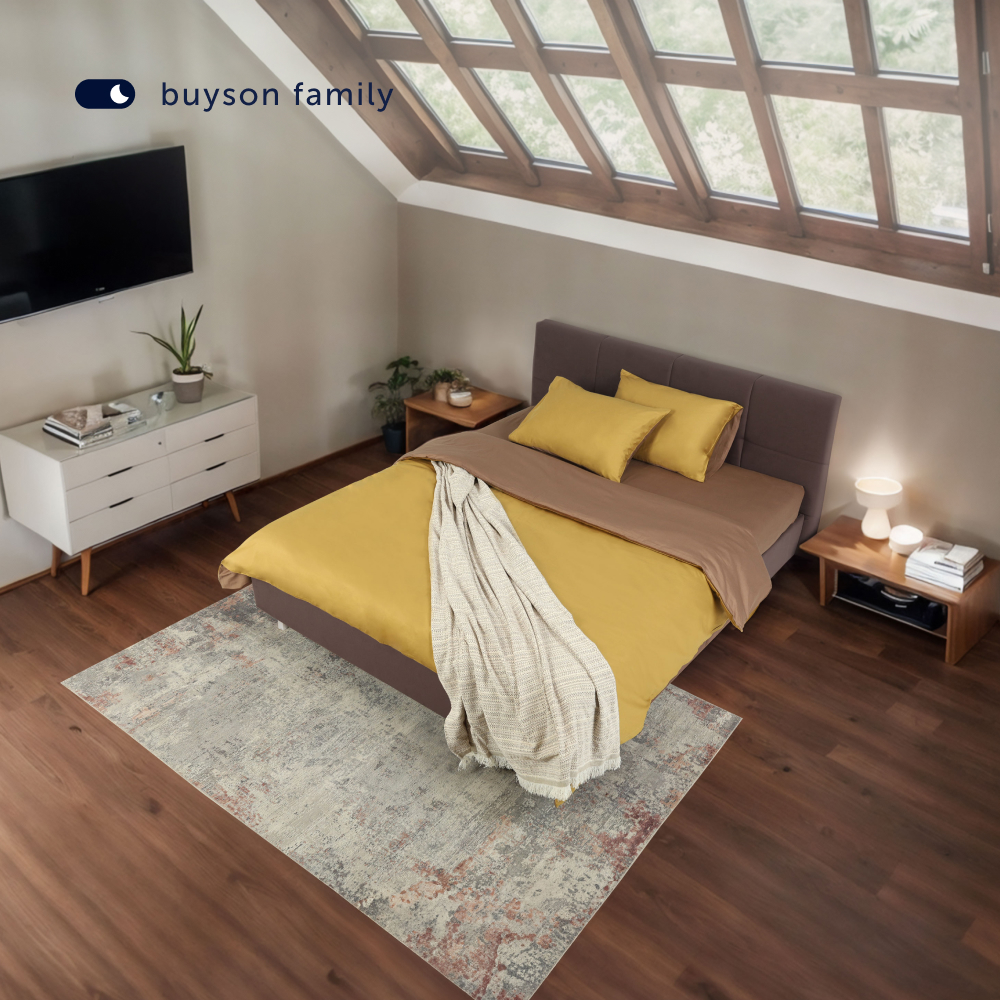 Двуспальная кровать buyson BuyGlory 200х160 коричневая микровелюр - фото 12